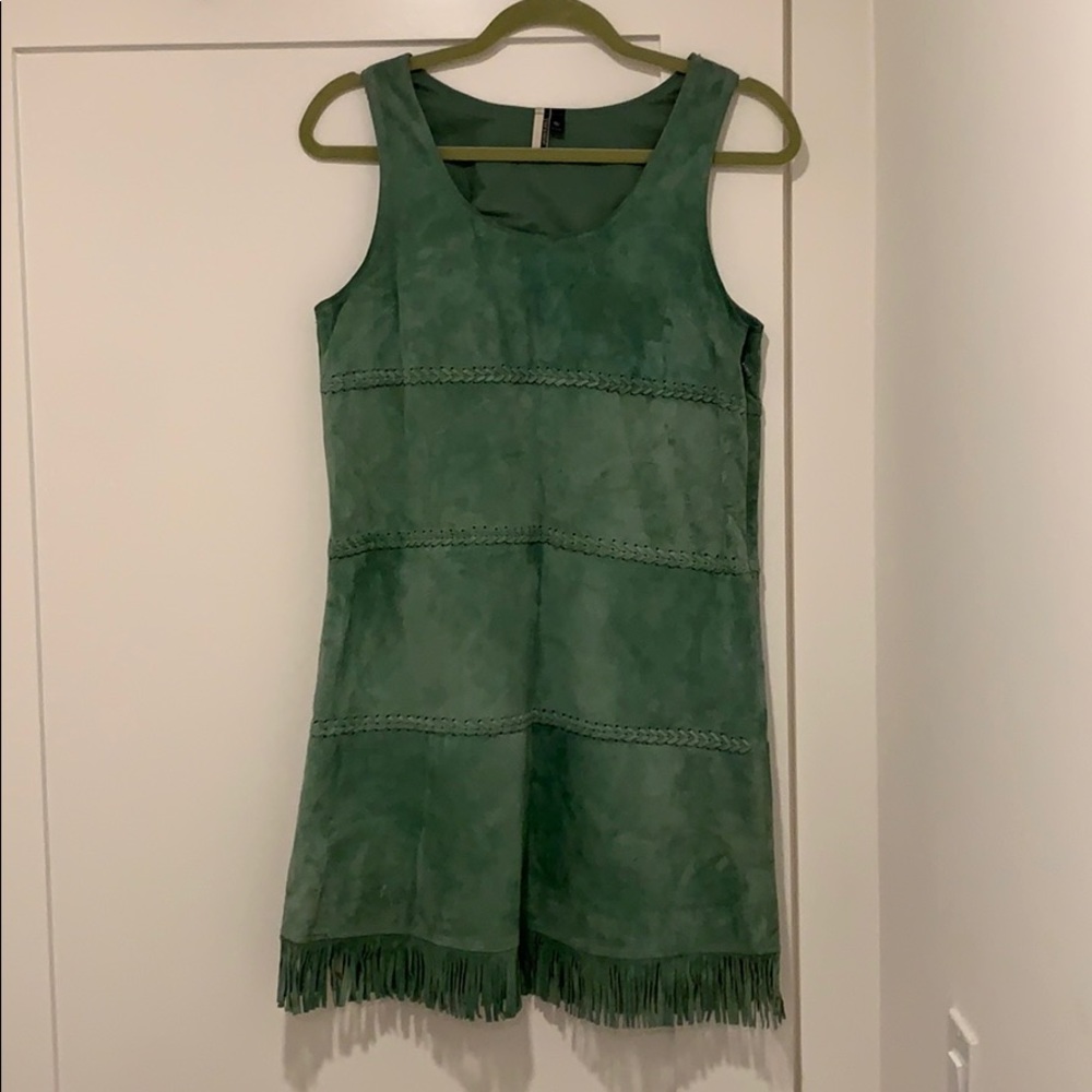 Suede fringe dress
